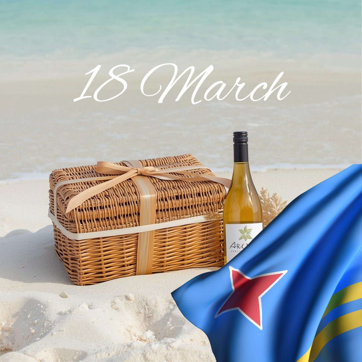 Aruba Flag Day Celebration Basket